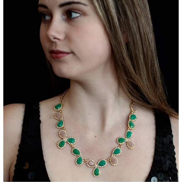 KATE SPADE • Balloon Bouquet Cluster Green Collar Bib Statement Necklace - Picture 5 of 7